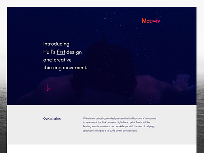 Motiv - One Page Website design layout mockup motiv onepage personal posters project unigrid website