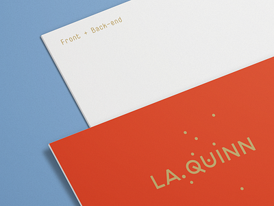 LA. QUINN business cards concept design grid layout minimal unigrid