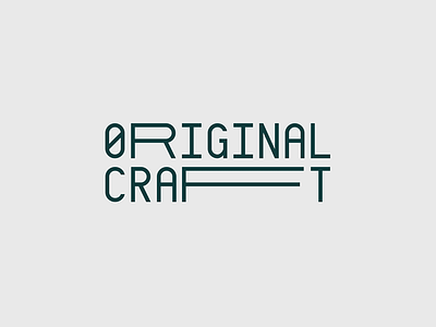 O Craft Logo abstract design layout logo minimal mono monospaced type