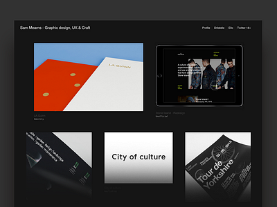 Sammearns.co.uk — Cargo Collective design grid helvetica layout modern responsive site style web website