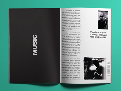 Indie music section design indie layout magazine music publication seven shed