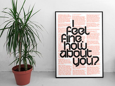 I Feel Fine bd design font layout poster space type unigrid yuri