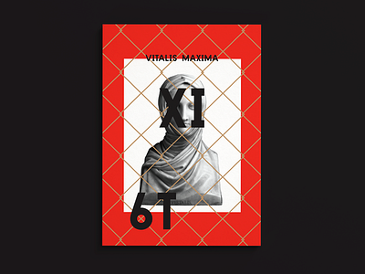 Vitalis Maxima black design editorial gold layout maxima portrait priestess red roman statue vitalis
