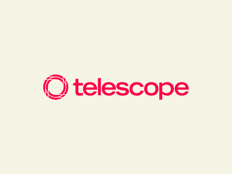Telescope identity branding design digital identity language swiss721 telescope typography visual