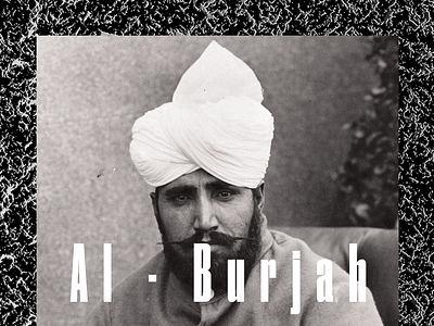 Al ° Burjah druk editorial font grid hero layout vintage war world
