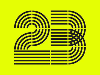 23 Years 23 agency grid logotype poster sport stencil studio track years