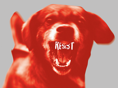 Resist#1 animal design dog mono poster resist type typographic