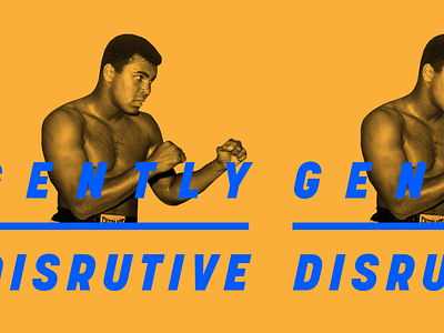 Gently Disruptive boxing design layouts posters retro type