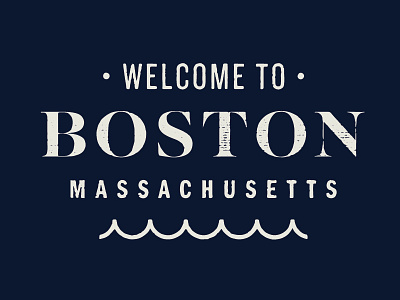 Welcome to Boston boston stamp travel typography vintage welcome