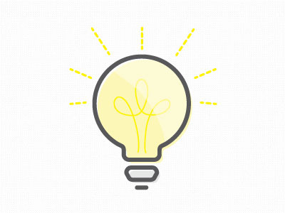 I've got an idea. icon illustration lightbulb