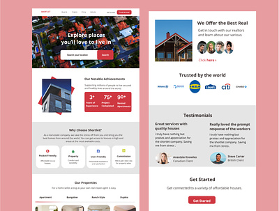 House agency landing page design ui ux