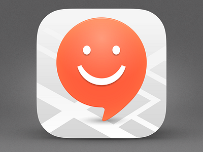 Hypple app icon app chat icon ios7 iphone map orange smile social