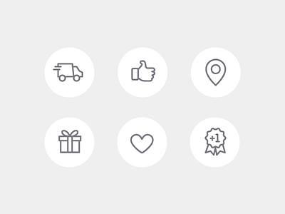 Icons delivery gift icons like place