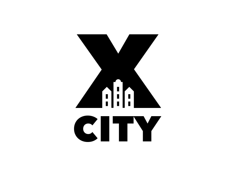 Xcity Negative Space Monogram branding city logo monogram negative space real estate