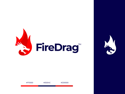 FireDrag Logo brand dragon fire firedragon logo mark