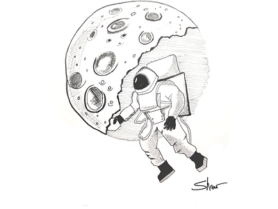 Inktober 2021 - MOON drawing illustration inktober sketch