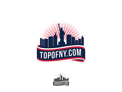 Logo TOPOFNY city new york state of liberty