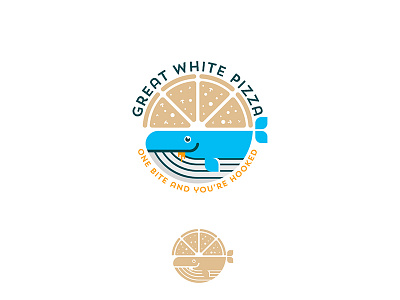 Whale+Pizza blue brand fasefood fish food logo ocean pizza whale