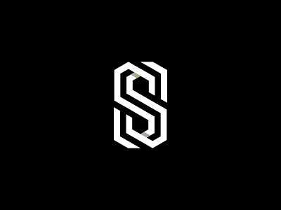 S Monogram black letter s logo minimalist s logo s monogram white