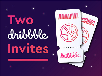Two Invites dribbble invites invitation invitations invite invites