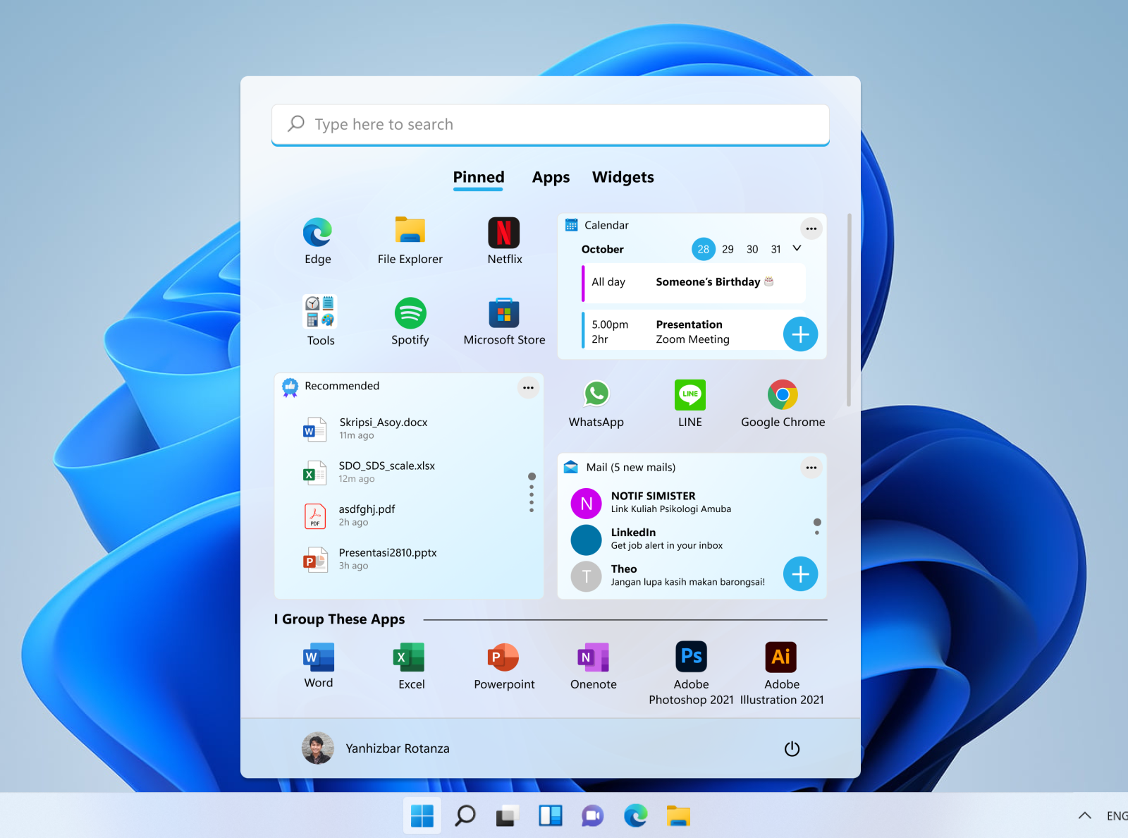 Windows 11 Concept By Hiz By Yanhizbar Rotanza On Dribbble