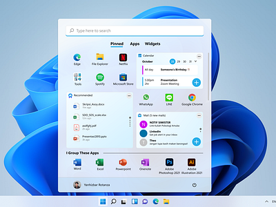 Windows 11 Concept by Hiz by Yanhizbar Rotanza on Dribbble