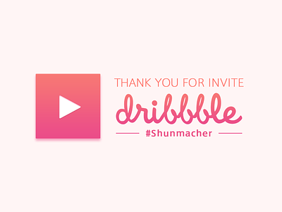 Thank you!! dribbble first shot invite play shunmacher thanks thankyou