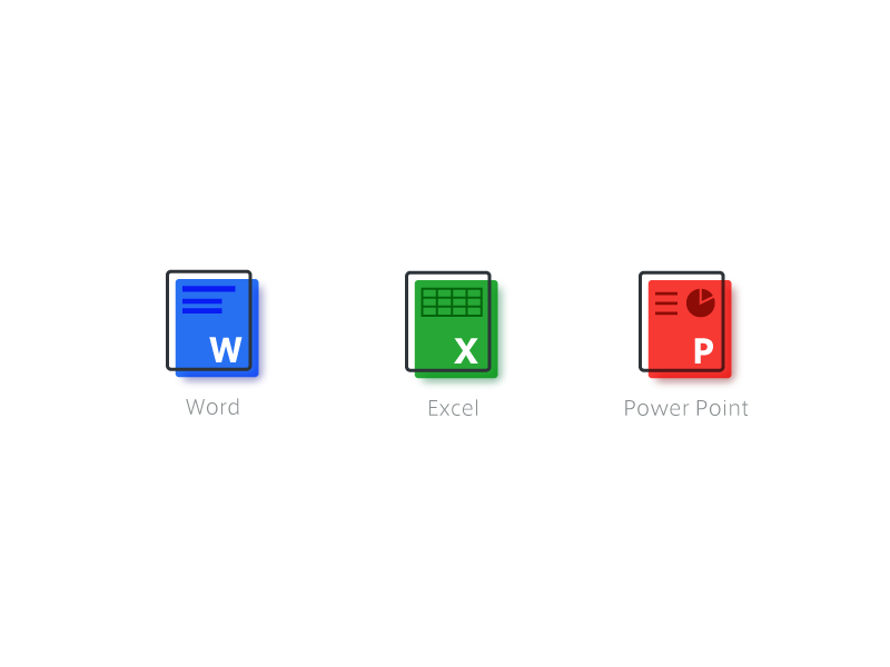 Office icons by sugar on Dribbble