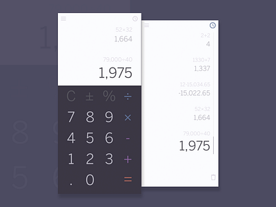 Dark Mode Calculator - Daily UI: Calculator app design flat icon ios minimal type typography ui ux web website