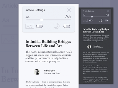 News App Article Settings - Daily UI: Settings app design flat icon illustration ios minimal type typography ui ux web website