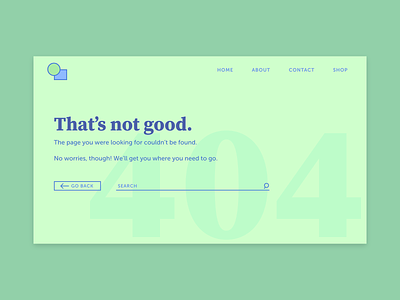 Minty Green 404 Page - Daily UI: 404