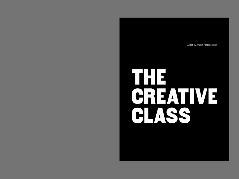 The Creative Class book book design creative class typography