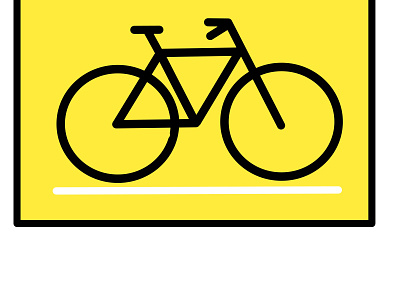 an illustration of a bicycle vector image with a simple shape graphic design illustration symbol vector
