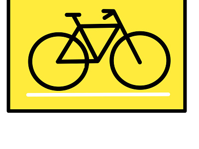 an illustration of a bicycle vector image with a simple shape