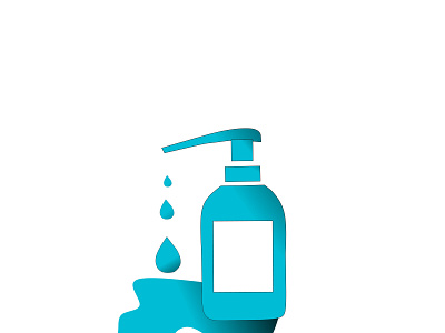 an illustration of a hand sanitizer on a white background, a med