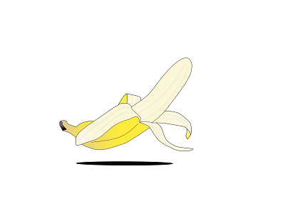 a picture illustration of a banana on a white background, food b