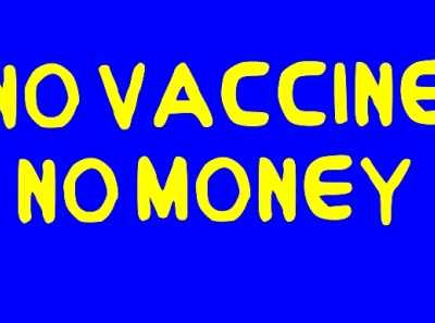 No vaccine no money font