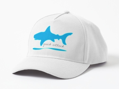 Baseball cap with shark logo