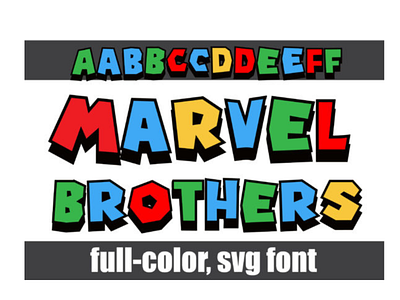 MARVEL BROTHERS FONT SPECIMEN branding bussines design font graphic design illustration image logo vector