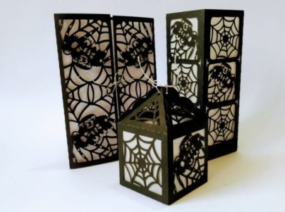 Spider Lantern, Card and Gift Box - Halloween Set