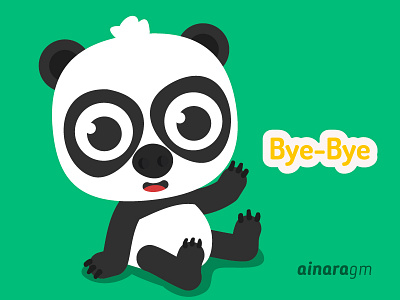 Sweet panda bye bye kawaii panda sweet