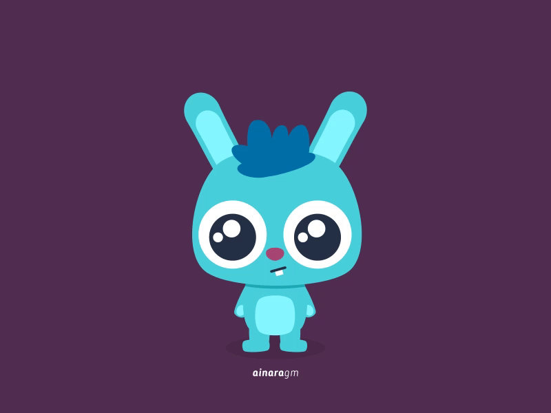 Crazy Rabbit affinity designer angry angry rabbit animation animation 2d animation after effects crazy cute cute adorable cute animal illustration rabbit
