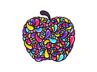 Apple apple illustration jewel marbles shiny