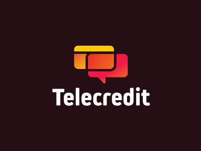 Telecredit branding credit identity logo sms symbol