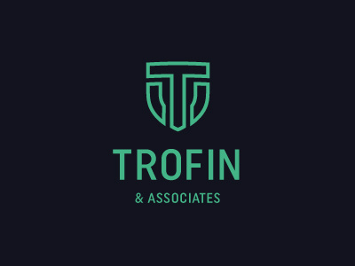 Valentin Trofin & Associates Law Office attorney branding identity law lawyers logo monogram shield symbol