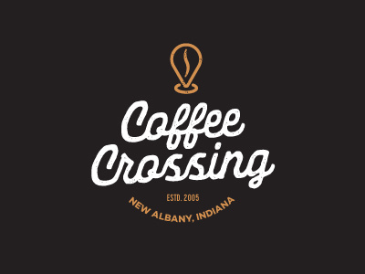 Coffe Crossing branding coffee identity location logo meeting