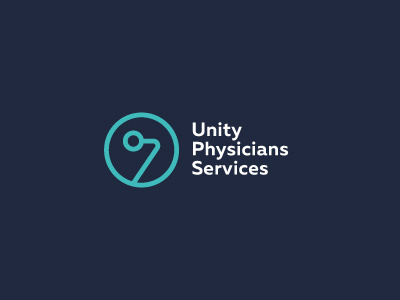 Unity Physicians Services branding identity logo physician services stethoscope unity