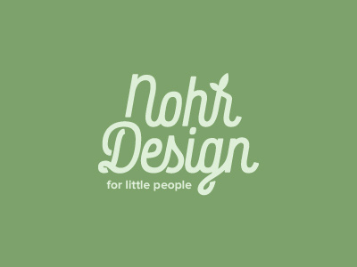 Nohr Design branding children clothes green identity leaf logo organic type typography