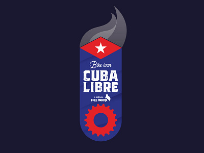 Cuba Libre Bike Tour Sticker bike tour biking cigar cuba spoke sticker trail