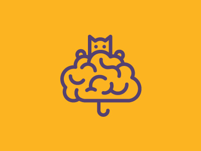 Pisici Pe Creier brain cat creier logo mark pisica pisici symbol
